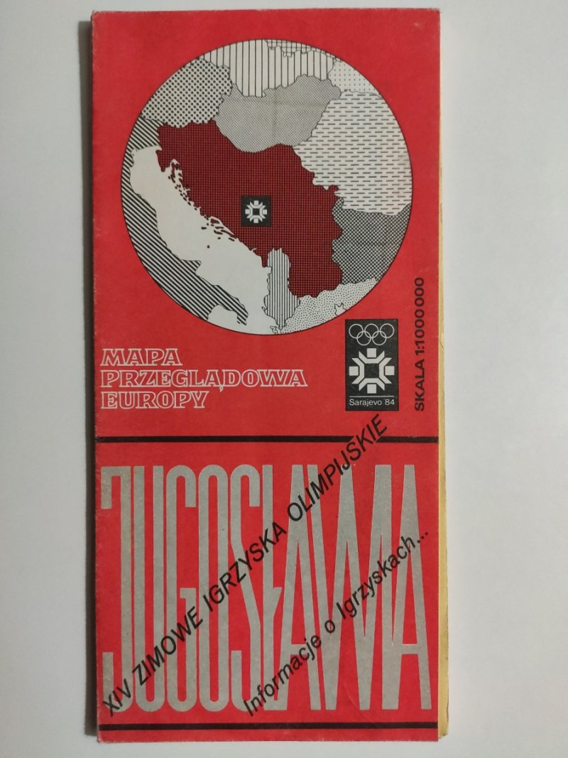 JUGOSŁAWIA 1:1 000 000 XIV ZIMOWE IGRZYSKA OLIMPIJSKIE 