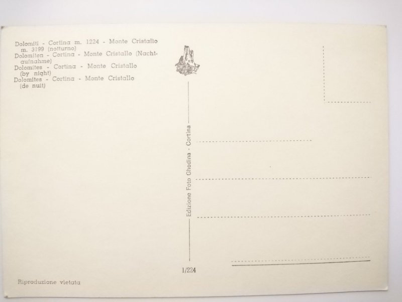 DOLOMITI – CORTINA M. 1224 – MONTE CRISTALLO
