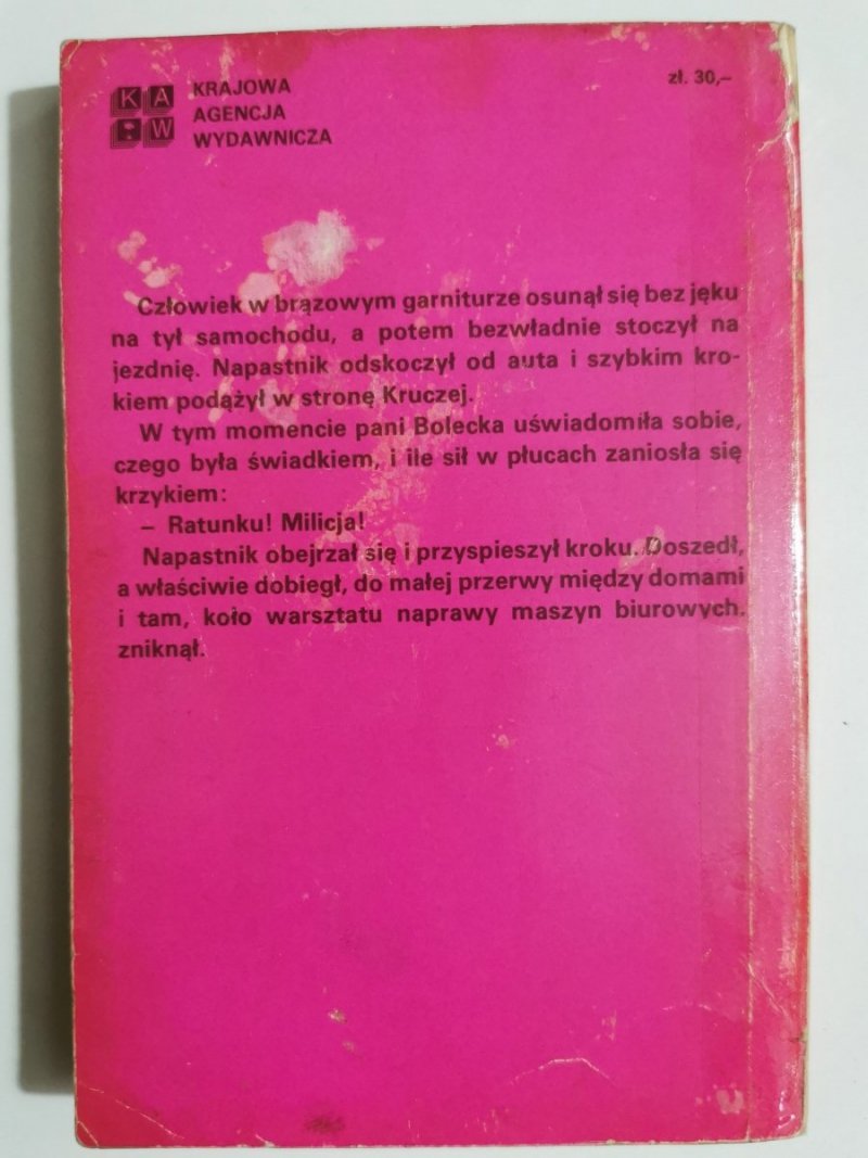 SPRAWA DLA JEDNEGO - Jerzy Edigey 1978