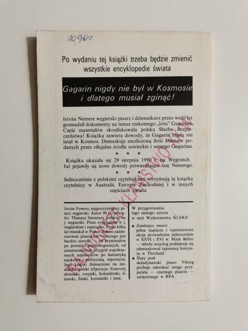GAGARIN = KOSMICZNE KŁAMSTWO? - Istvan Nemere 1990