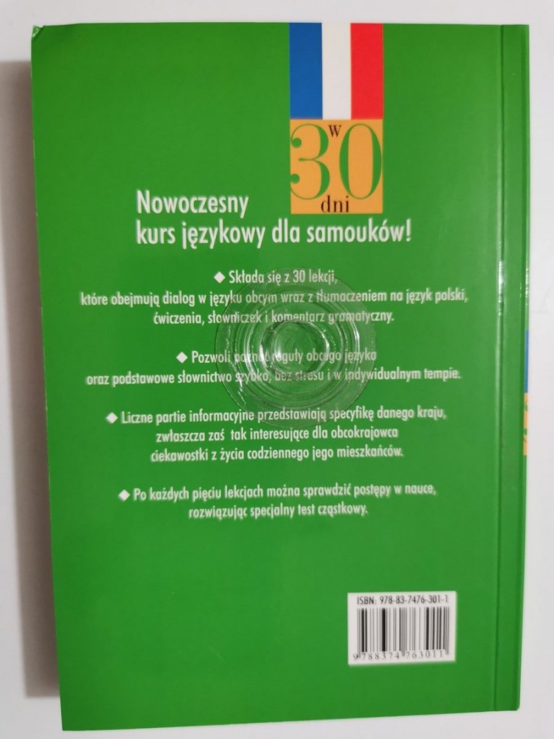 JĘZYK FRANCUSKI W 30 DNI. KURS PODSTAWOWY DLA SAMOUKÓW 2002