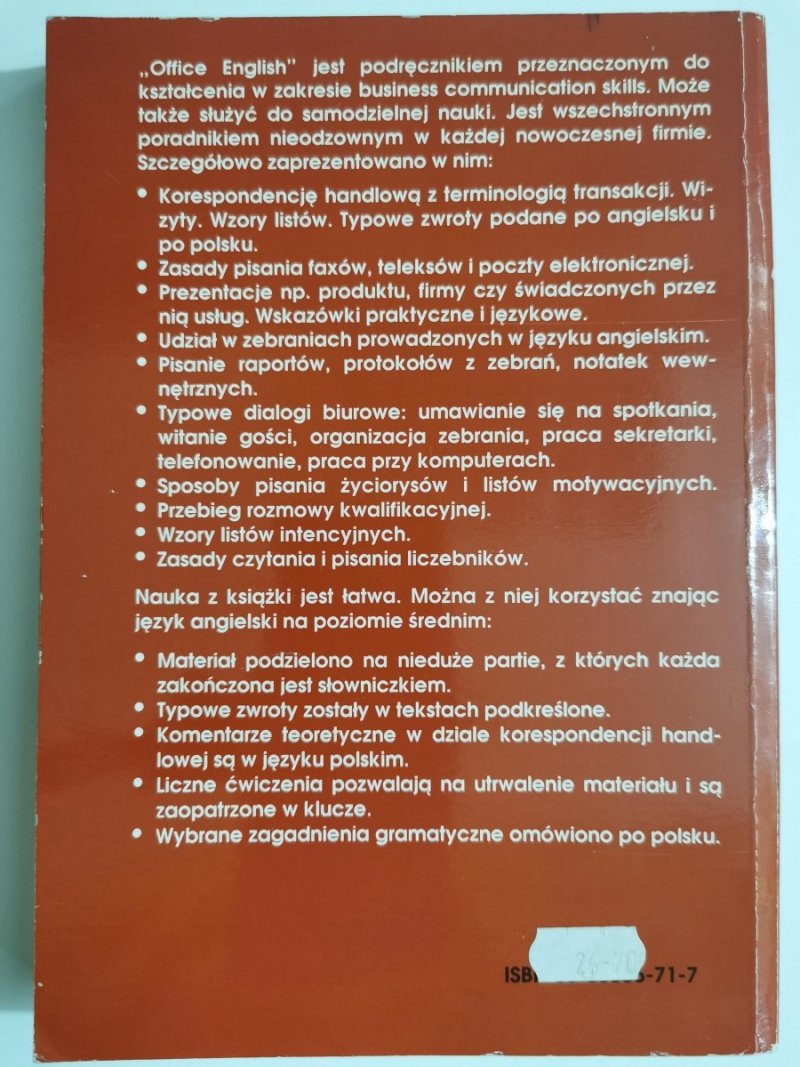 OFFICE ENGLISH - Dagmara Świda 1997