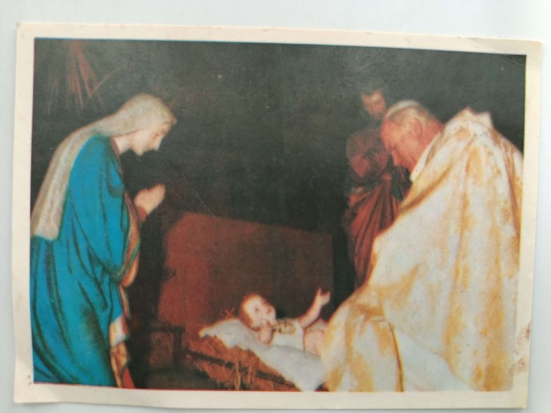 PAN PAWEŁ II NAD SZOPKĄ W BETLEJEM