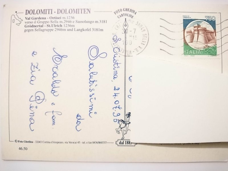 DOLOMITI. VAL GARDENA – ORTISEI M. 1236 VERSO IL GRUPPO