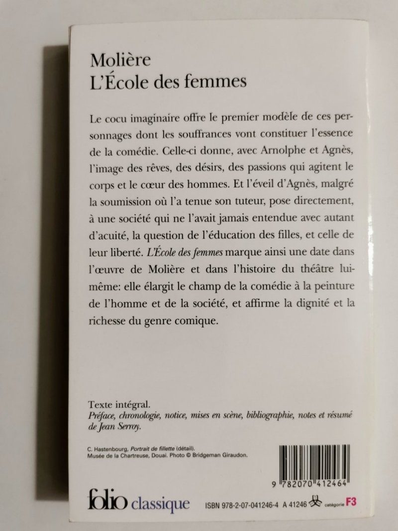 L'ECOLE DES FEMMES - Moliere 