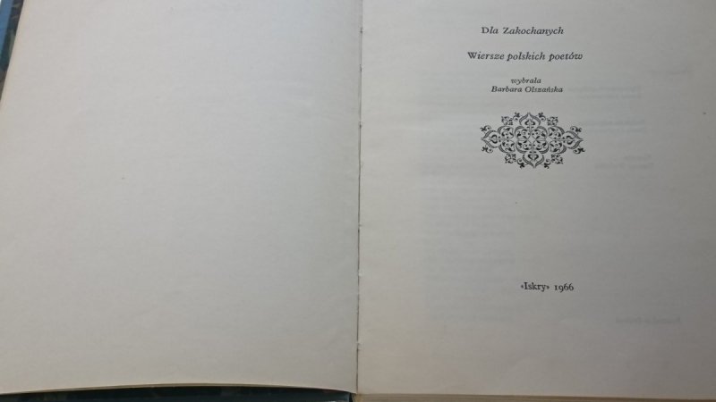 DLA ZAKOCHANYCH WIERSZE POLSKICH POETÓW 1966