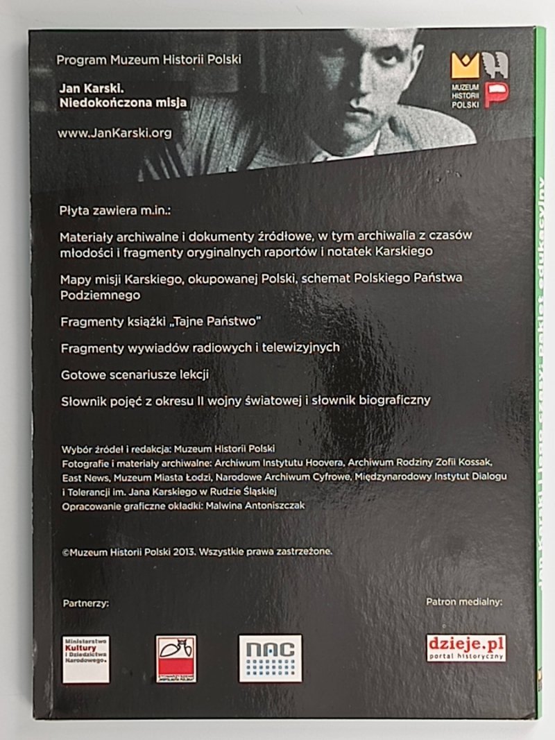 CD. JAN KARSKI I JEGO CZASY