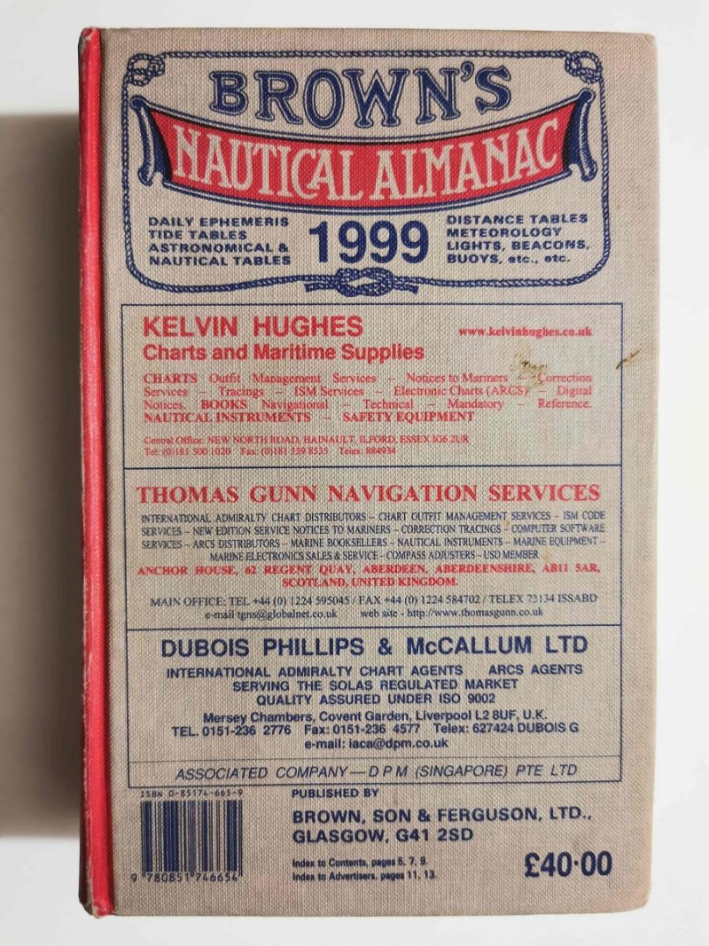 BROWNS NAUTICAL ALMANAC