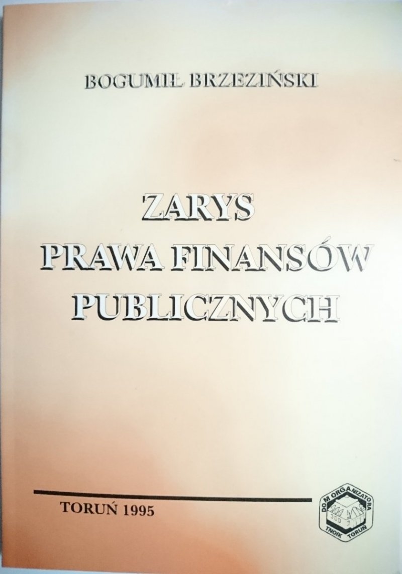 ZARYS PRAWA FINANSÓW PUBLICZNYCH - Brzeziński 1994