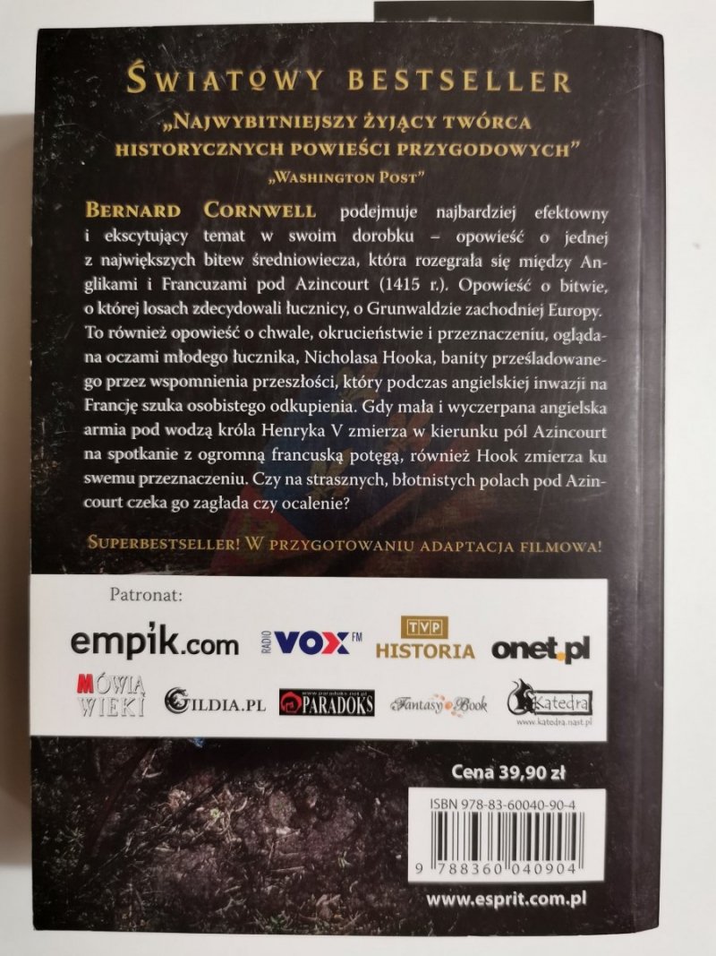 PIEŚŃ ŁUKÓW. AZINCOURT - Bernard Cornwell 