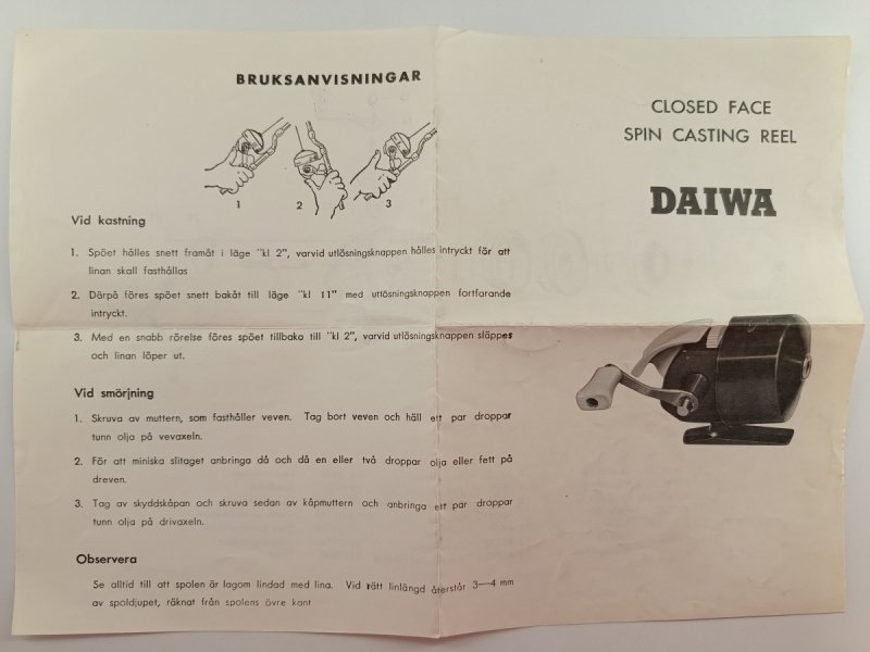 DAIWA BRUKSANVISNINGAR
