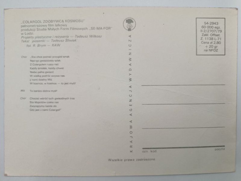 COLARGOL ZDOBYWCA KOSMOSU