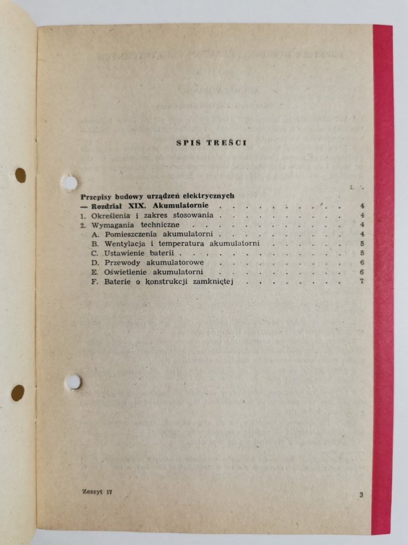 PRZEPISY BUDOWY URZĄDZEŃ ELEKTROENERGETYCZNYCH ZESZYT 17 AKUMULATORNIE 1980