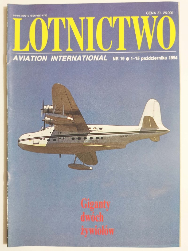 LOTNICTWO. 19. 1-15 PAŹDZIERNIKA 1994