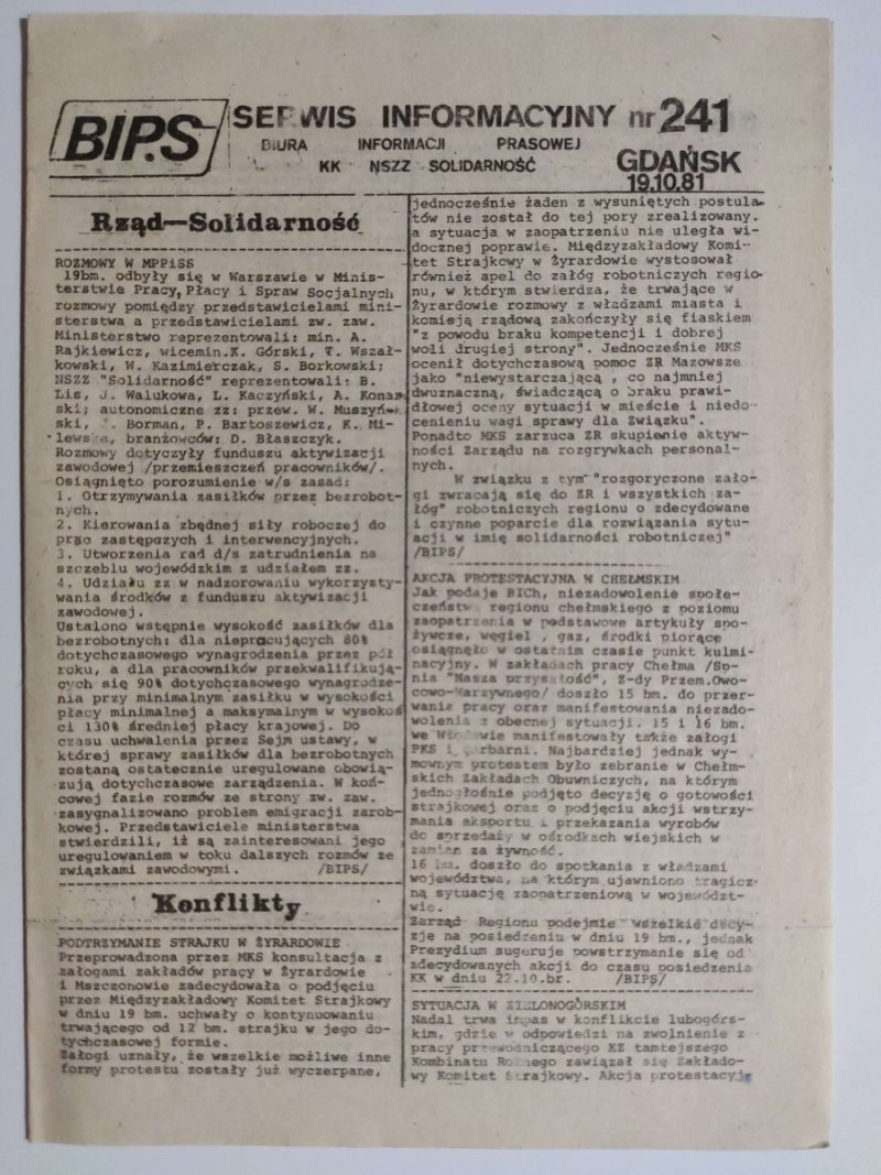 BIPS NR 241 – 19.10.1981