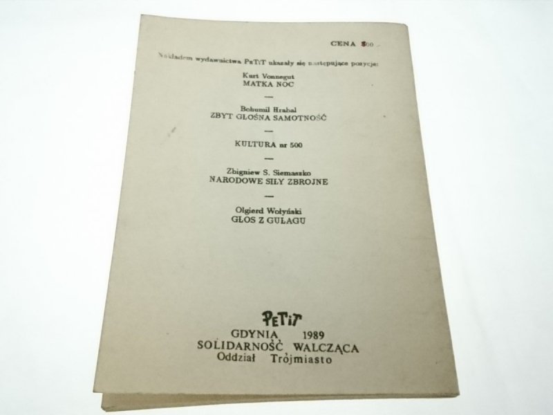 GŁOS Z GUŁAGU. OLGIERD WOŁYŃSKI - Ewa Berberyusz 1988