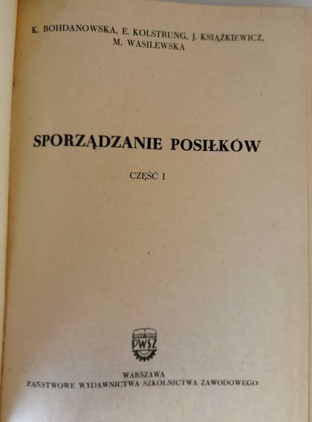 Sporządzanie posiłków Część I
