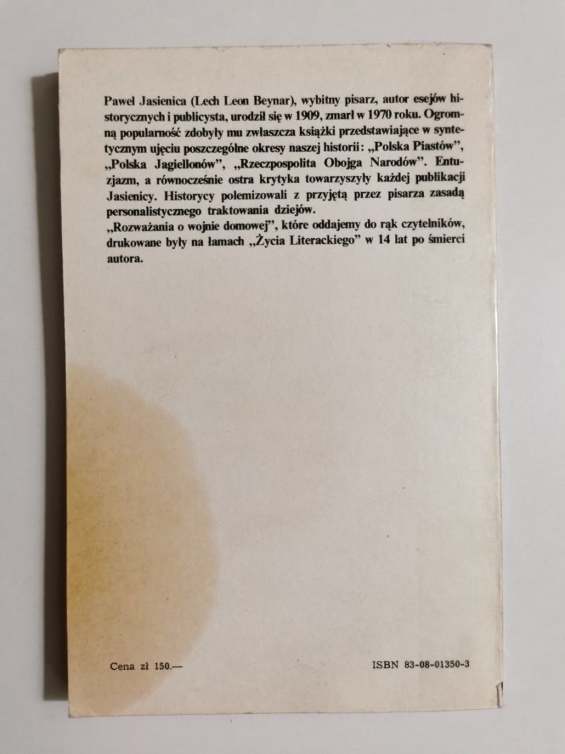 ROZWAŻANIA O WOJNIE DOMOWEJ - Paweł Jasienica 1985