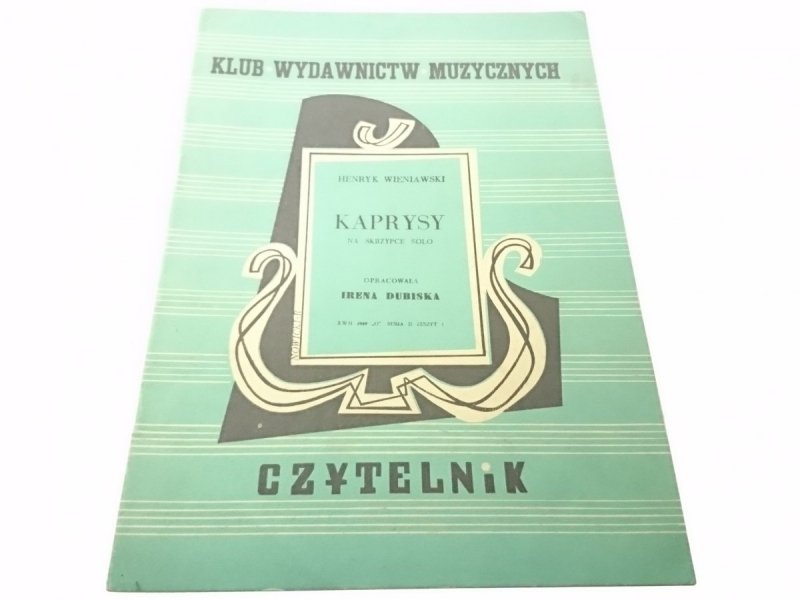 KAPRYSY NA SKRZYPCE SOLO - HENRYK WIENIAWSKI KWM 1949 SERIA II ZESZYT I