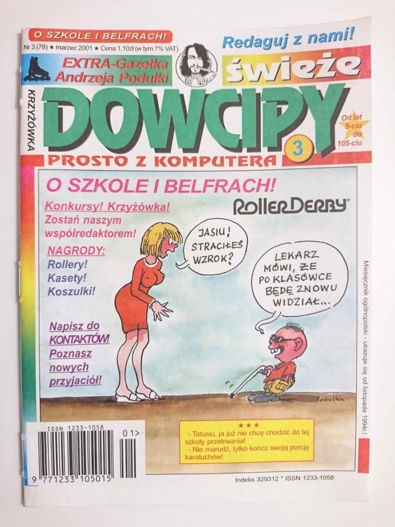 ŚWIEŻE DOWCIPY O SZKOLE NR 3 (78) MARZEC 2001