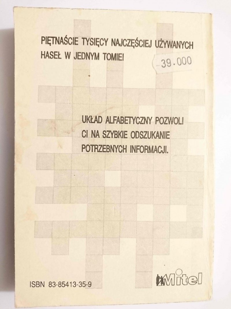 PODRĘCZNY SŁOWNIK HASEŁ DO KRZYŻÓWEK - Andrzej Szostek 1993