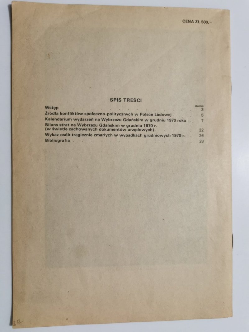 GRUDZIEŃ 1970 PRZEBIEG WYDARZEŃ NA WYBRZEŻU GDAŃSKIM 1989