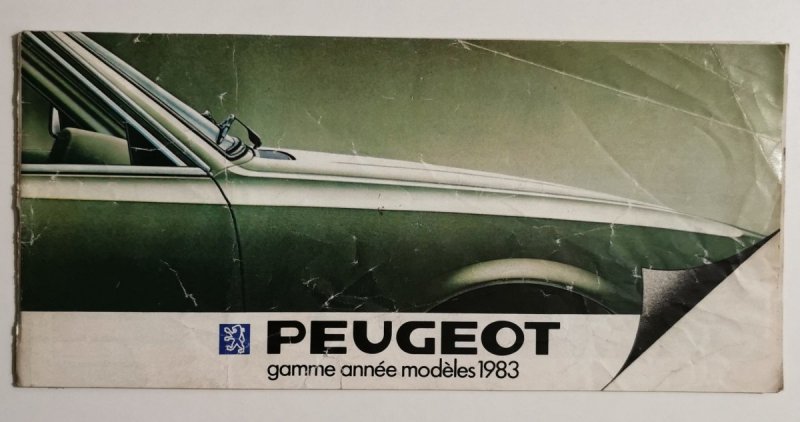 PEUGEOT GAMME ANNEE MODELES 1983 