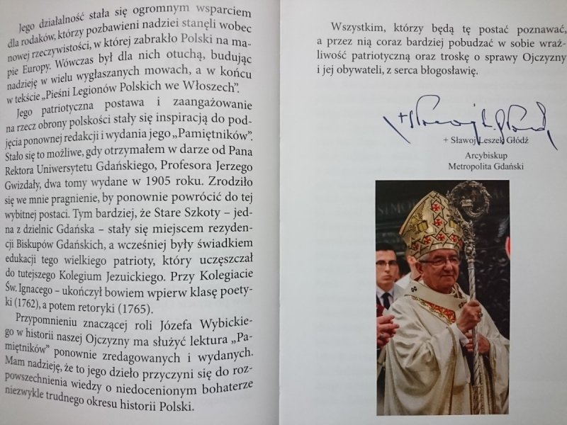 PAMIĘTNIKI JÓZEFA WYBICKIEGO W 100-LECIE NIEPODLEGŁOŚCI