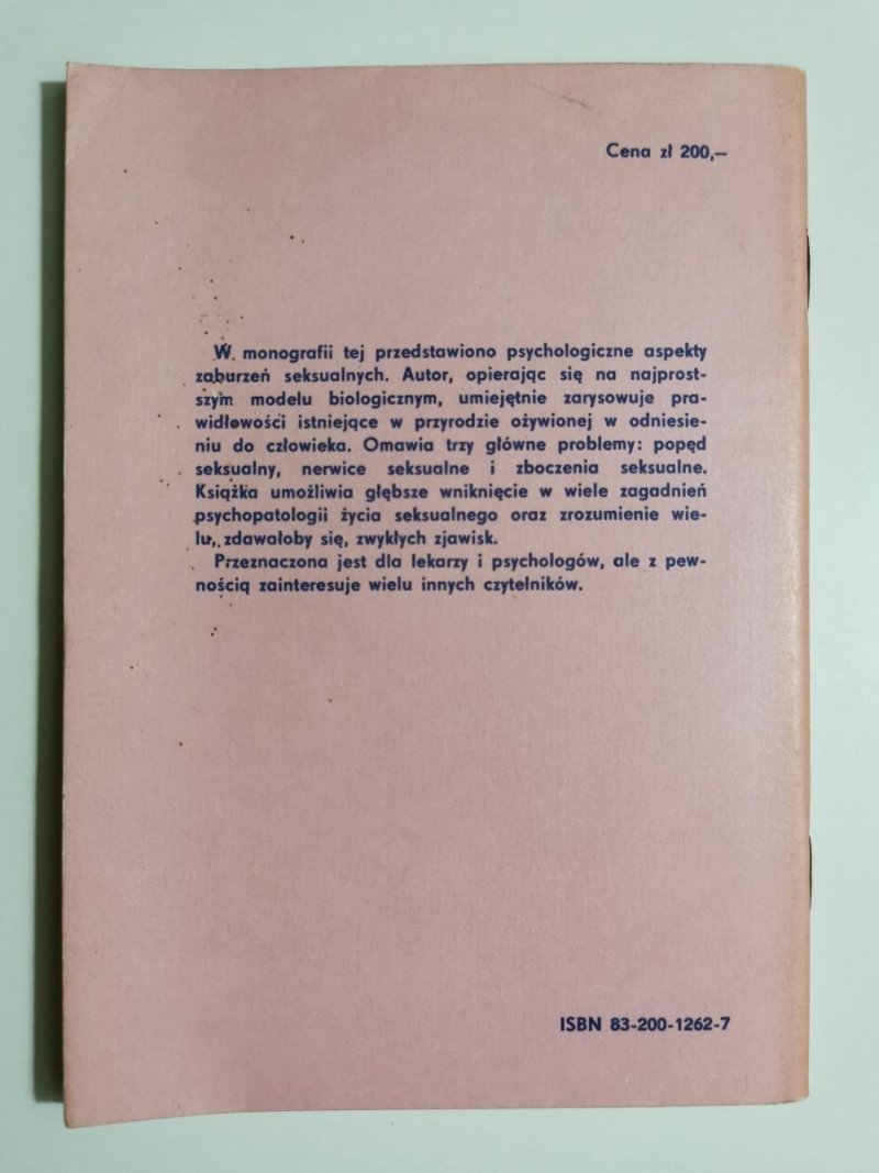 Z PSYCHOPATOLOGII ŻYCIA SEKSUALNEGO - Antoni Kępiński 1988