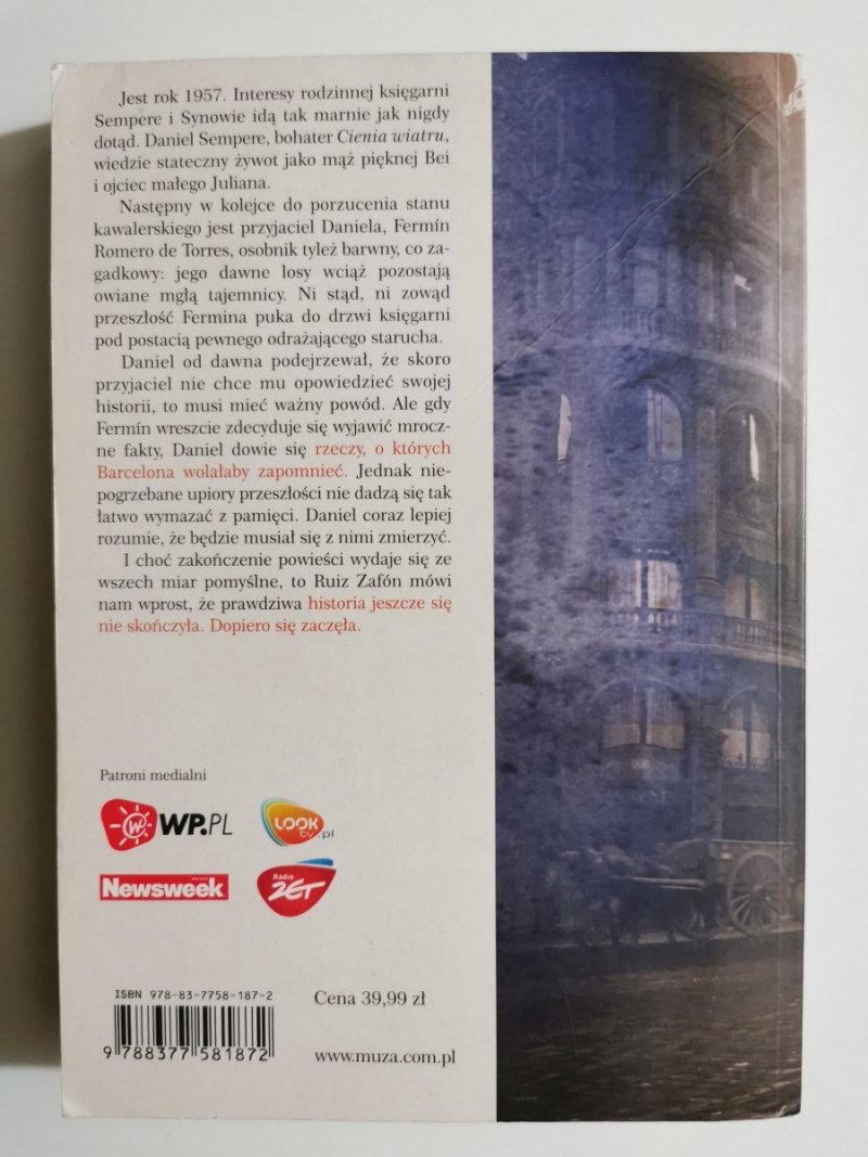 WIĘZIEŃ NIEBA - Carlos Ruiz Zafón 