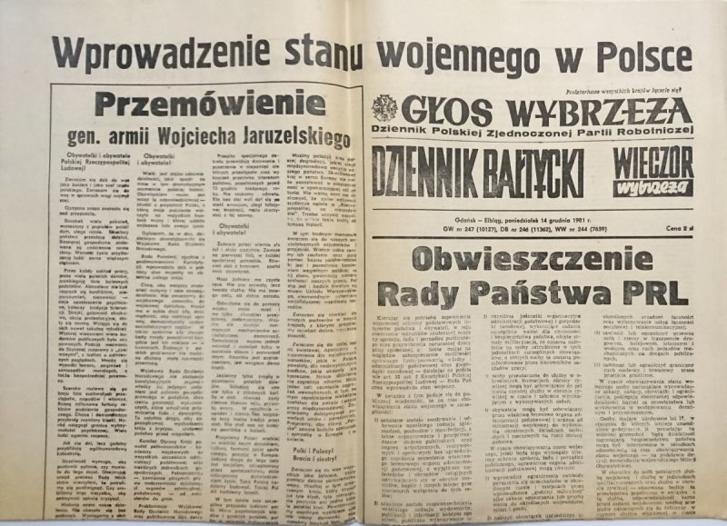 WPROWADZENIE STANU WOJENNEGO W POLSCE DZIENNIK PZPR