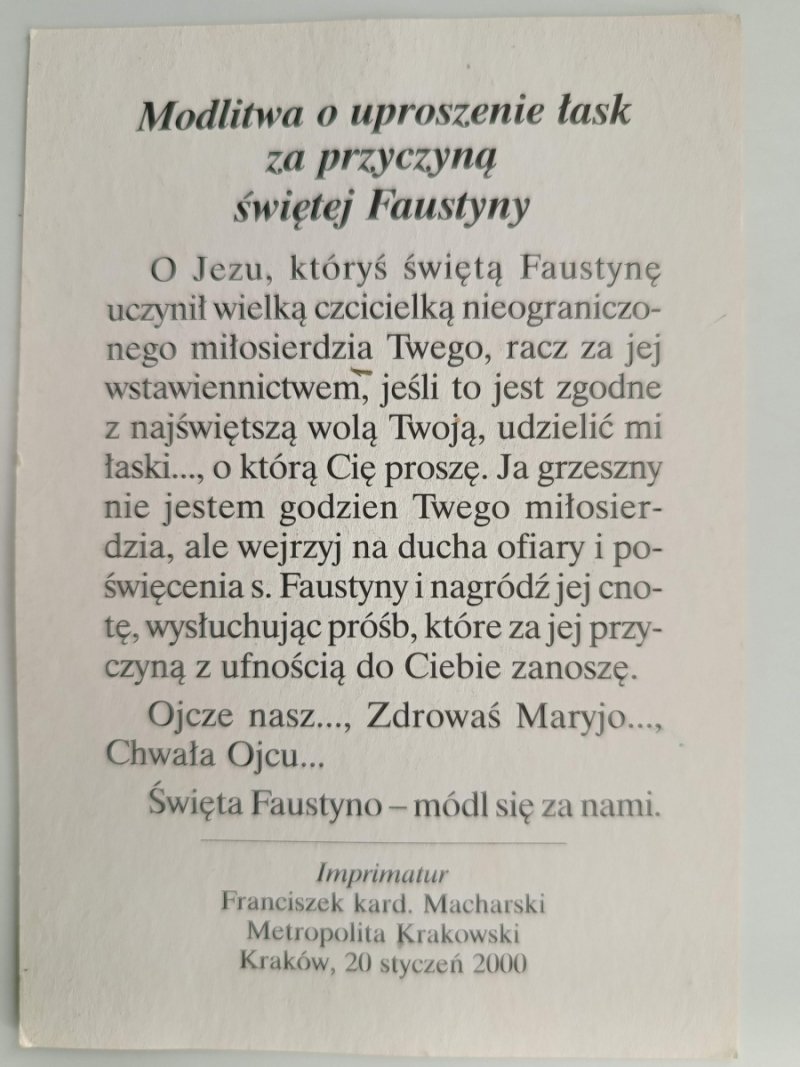 KANONIZACJA RZYM S. M. FAUSTYNY KOWALSKIEJ
