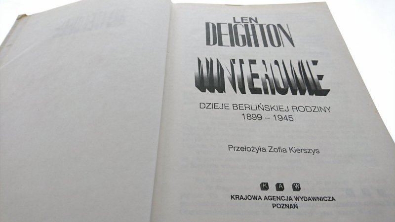 WINTEROWIE - Len Deighton 1992