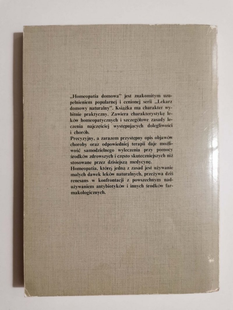 HOMEOPATIA DOMOWA - Andrzej Szymański 1991