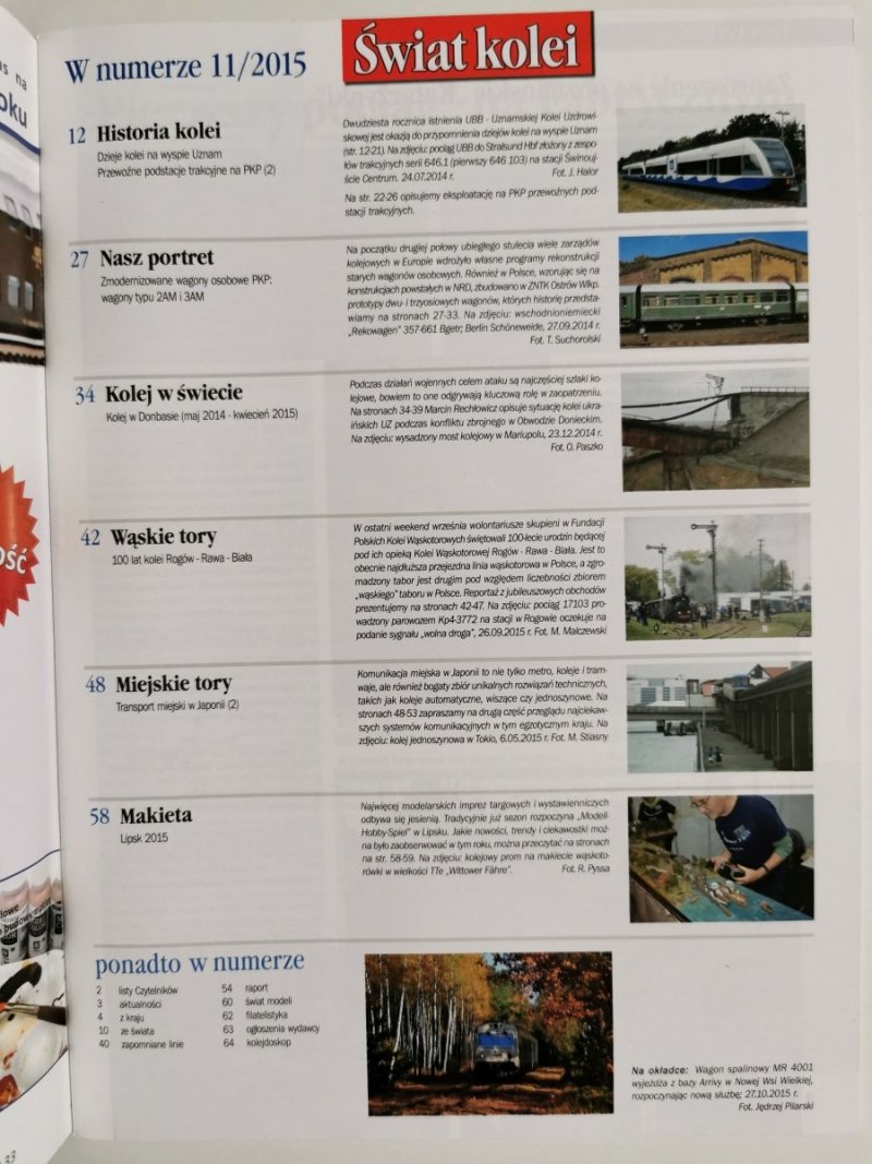 Miesięcznik. Świat kolei 11/2015