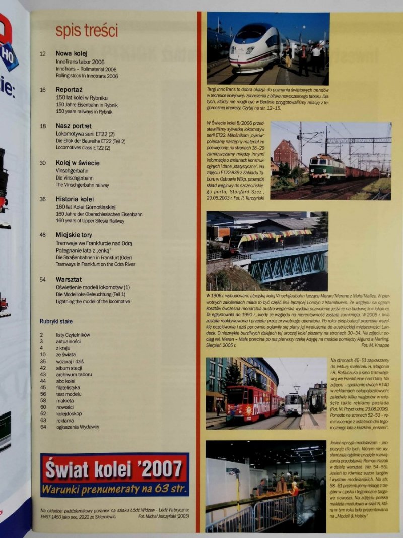Miesięcznik. Świat kolei 11/2006