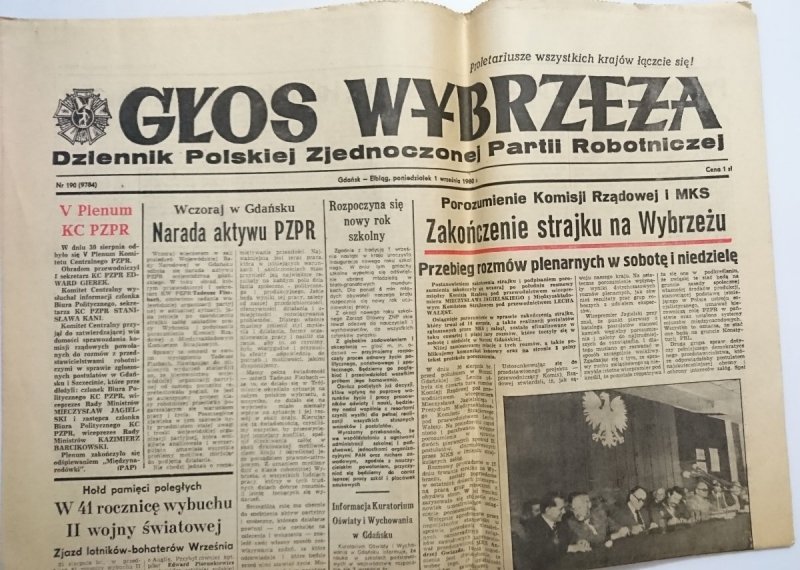 GŁOS WYBRZEŻA NR 190 (9784) PONIEDZIAŁEK 1 WRZEŚNIA 1980