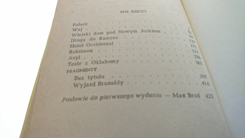 AMERYKA - Franz Kafka 1967