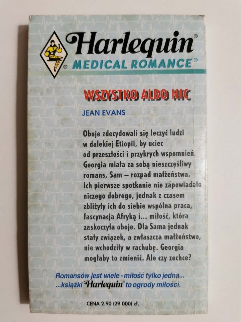 WSZYSTKO ALBO NIC - Jean Evans 1995