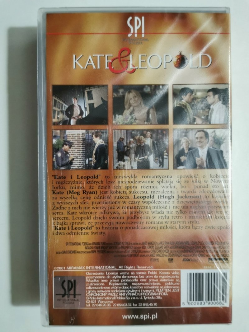 VHS. KATE & LEOPOLD. MEG RYAN. HUGH JACKMAN