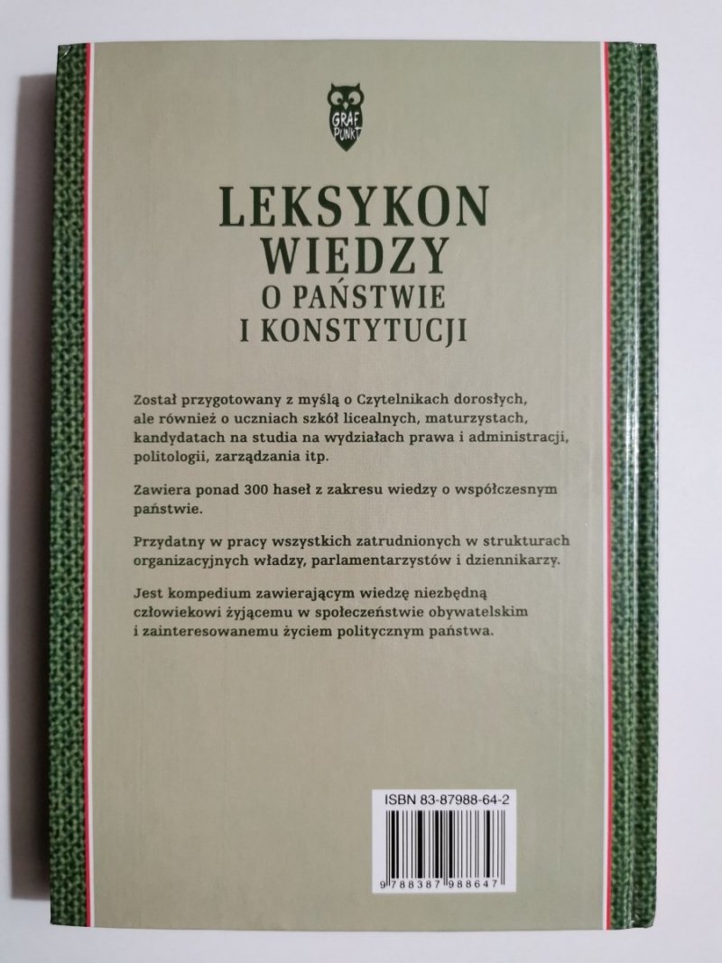 LEKSYKON WIEDZY O PAŃSTWIE I KONSTYTUCJI - 