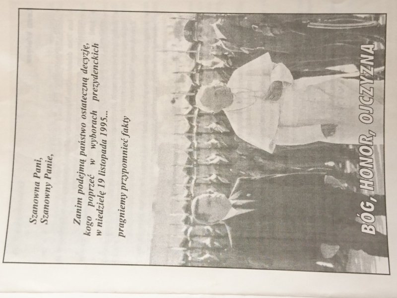 WSPÓLNA POLSKA. BÓG HONOR OJCZYZNA. BROSZURA
