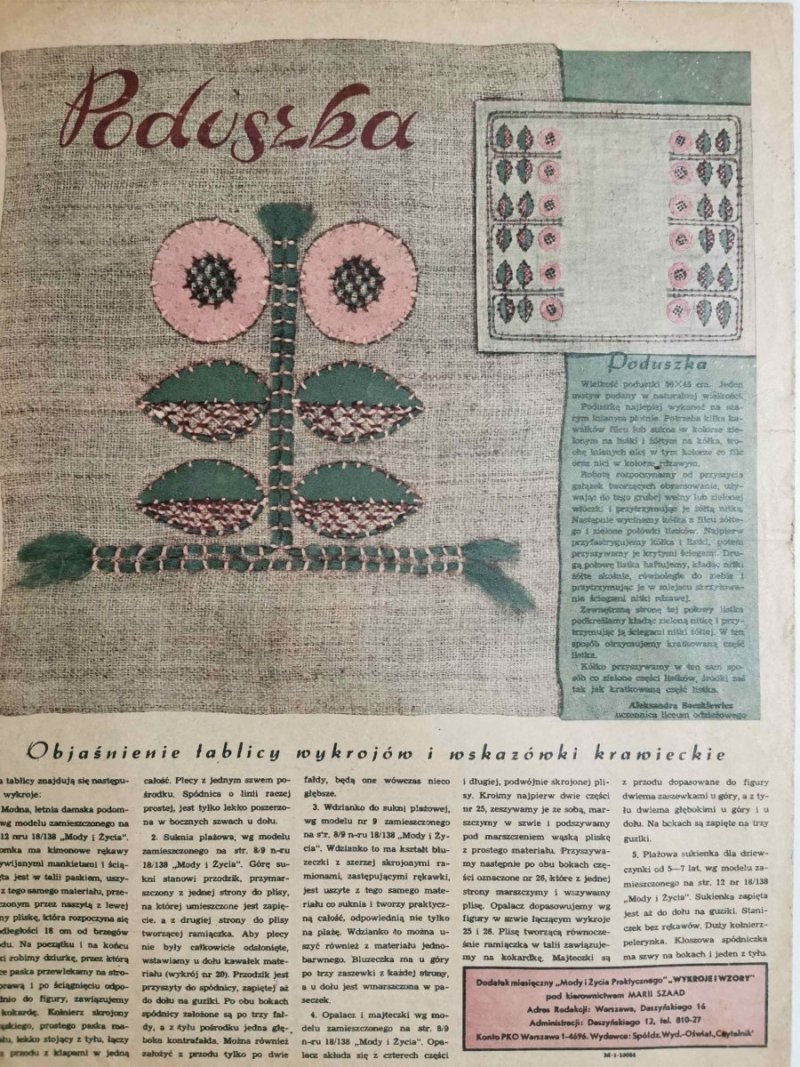 WYKROJE I WZORY NR 32 MODA I ŻYCIE NR 18/138