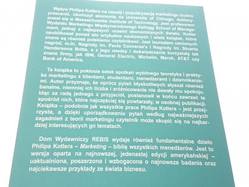 PHILIP KOTLER ODPOWIADA NA PYTANIA NT. MARKETINGU