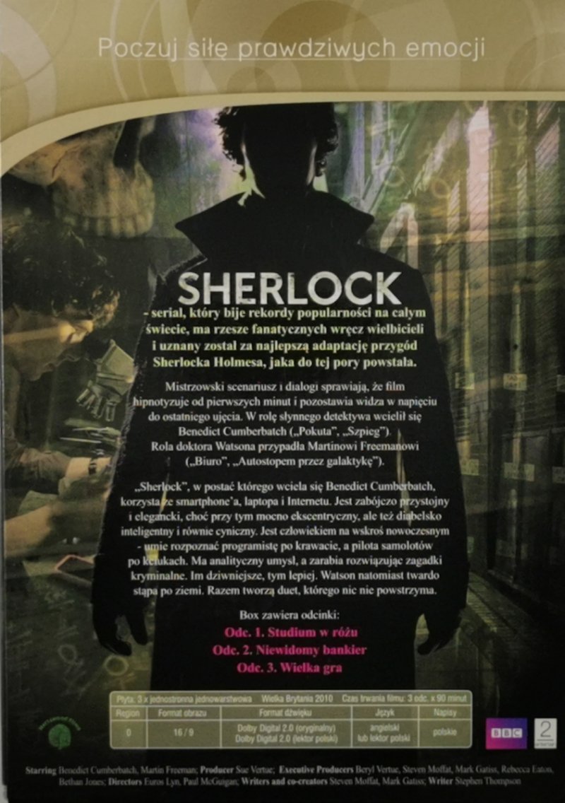 DVD. PAKIET SHERLOCK. SERIA 1 DVD