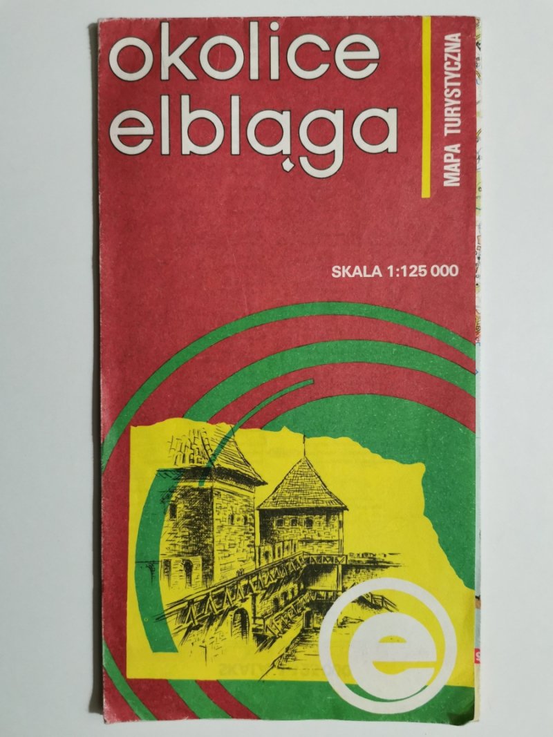 OKOLICE ELBLĄGA, MAPA TURYSTYCZNA. 1986