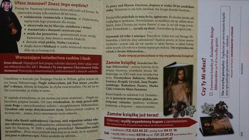 CZY TY MI UFASZ? 70. ROCZNICA NAMALOWANIA OBRAZU JEZUSA MIŁOSIERNEGO