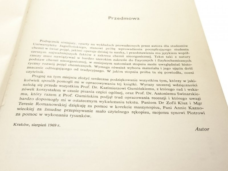 CHEMIA OGÓLNA I NIEORGANICZNA 1976