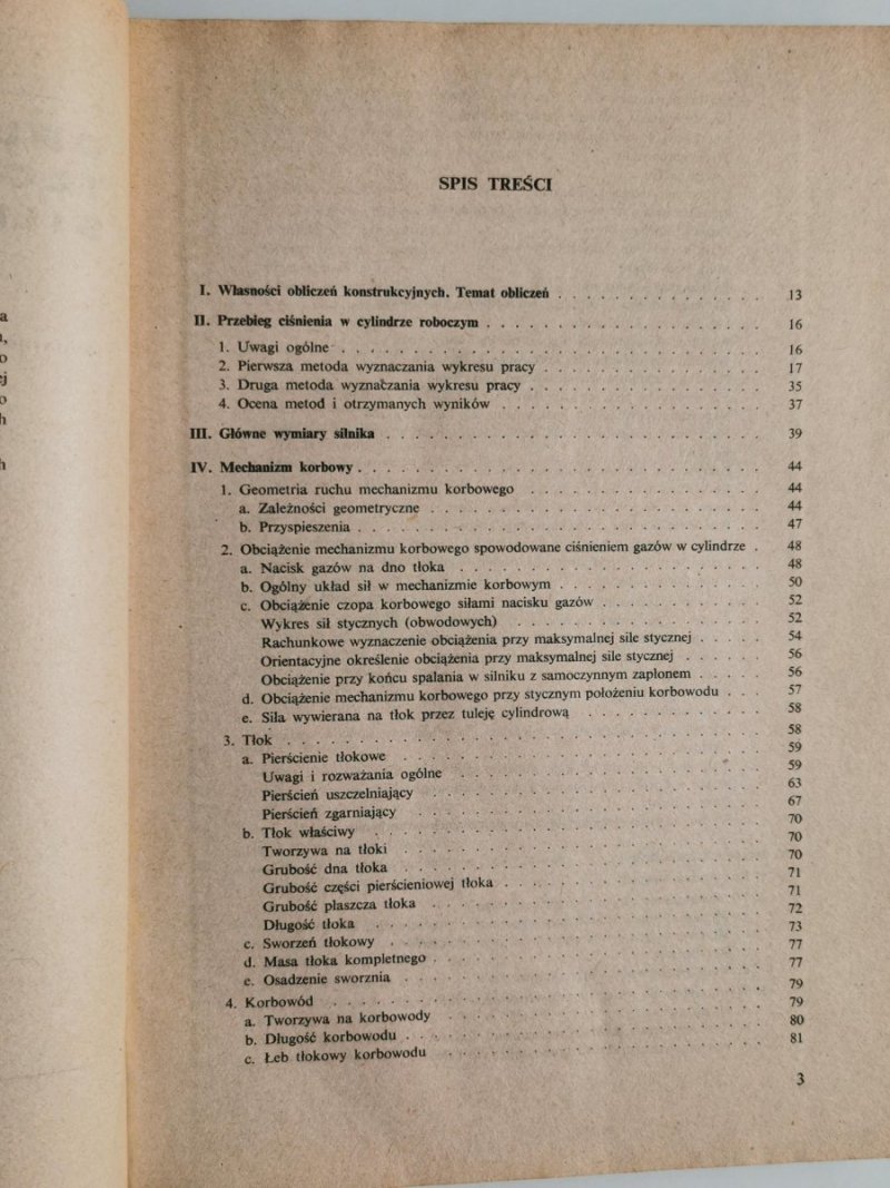 OBLICZANIE TŁOKOWEGO SILNIKA SPALINOWEGO - Jerzy Jędrzejewski 1971