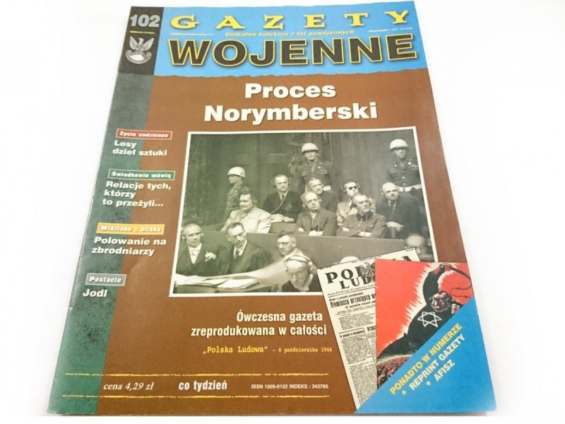 GAZETY WOJENNE NR 102 PROCES NORYMBERSKI